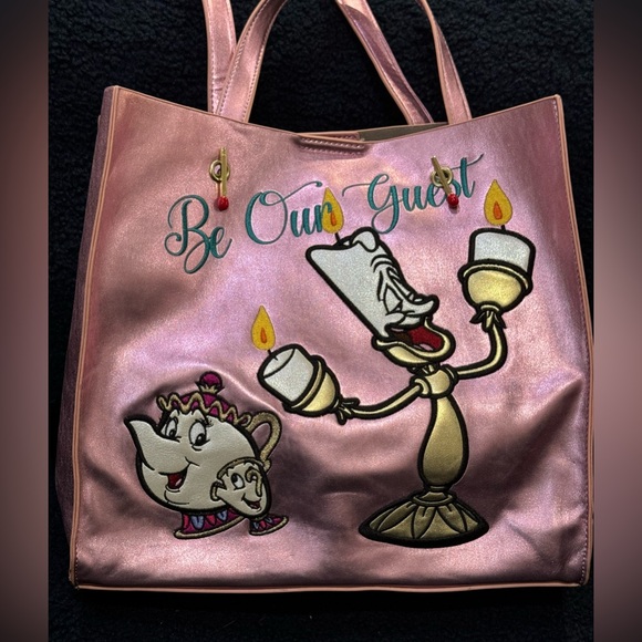 Danielle Nicole Disney’s Beauty and the Beast “Be our Guest” tote purse - Picture 4 of 11